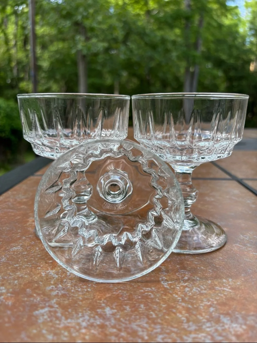 3 Vintage Cristal D'Arques - Durand Champagne Coupe Glasses/Dessert  (Set of 3)